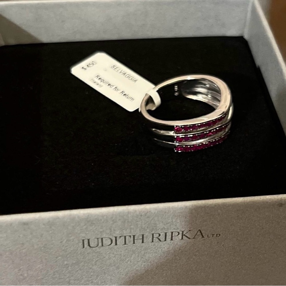 Judith Ripka ruby ring - Picture 4 of 4